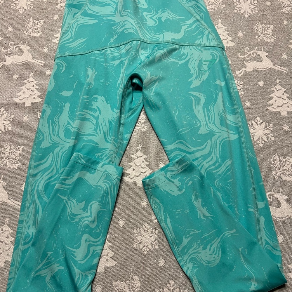 Gymshark Aqua Patterned Leggings
